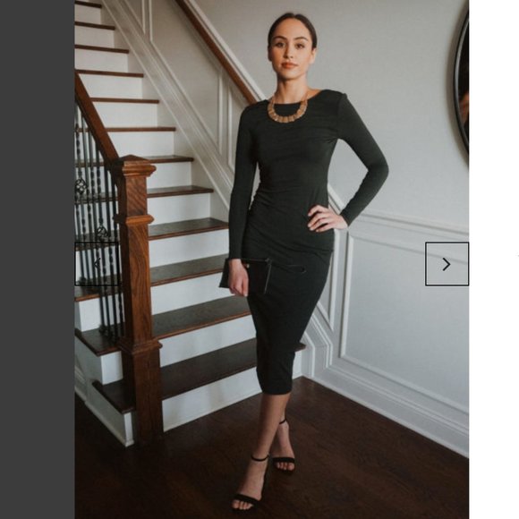 NWT Lace Trim Backless Bodycon Dress - Picture 2 of 4